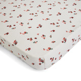 Cotbed Fitted Sheet - Peaches