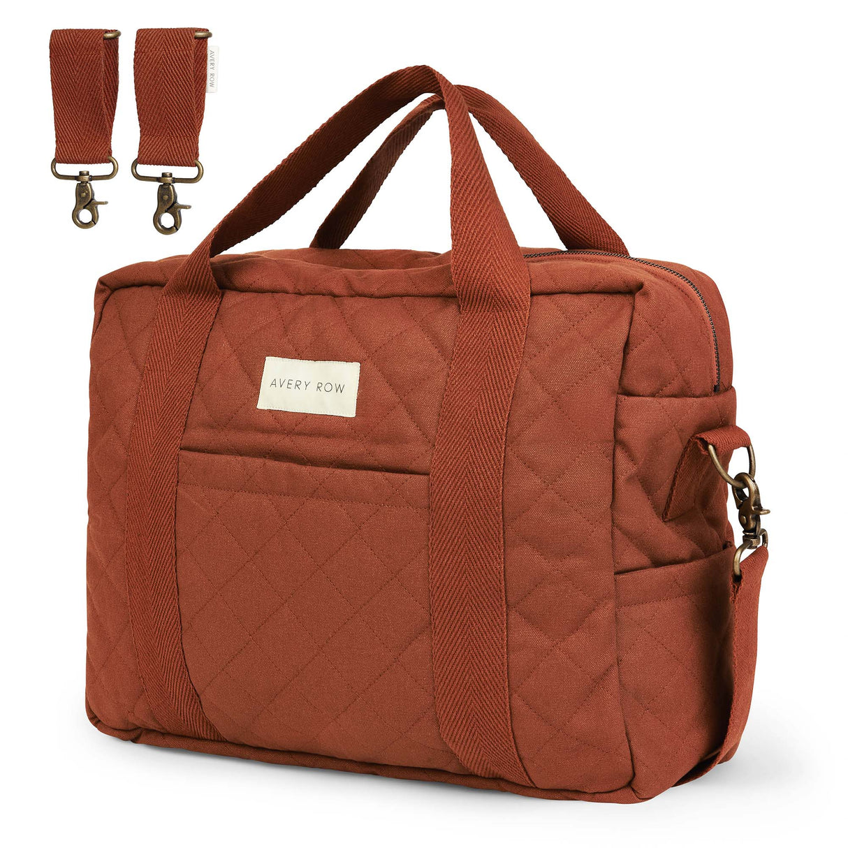 Baby Changing Bag - Cinnamon (With Pram Clips)