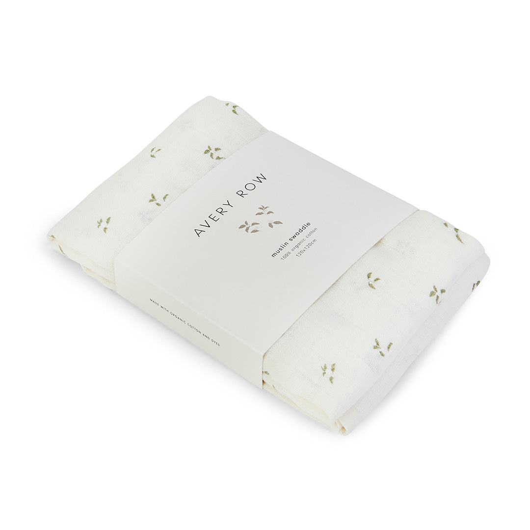 Organic Baby Muslin Swaddle - Nettle Scatter