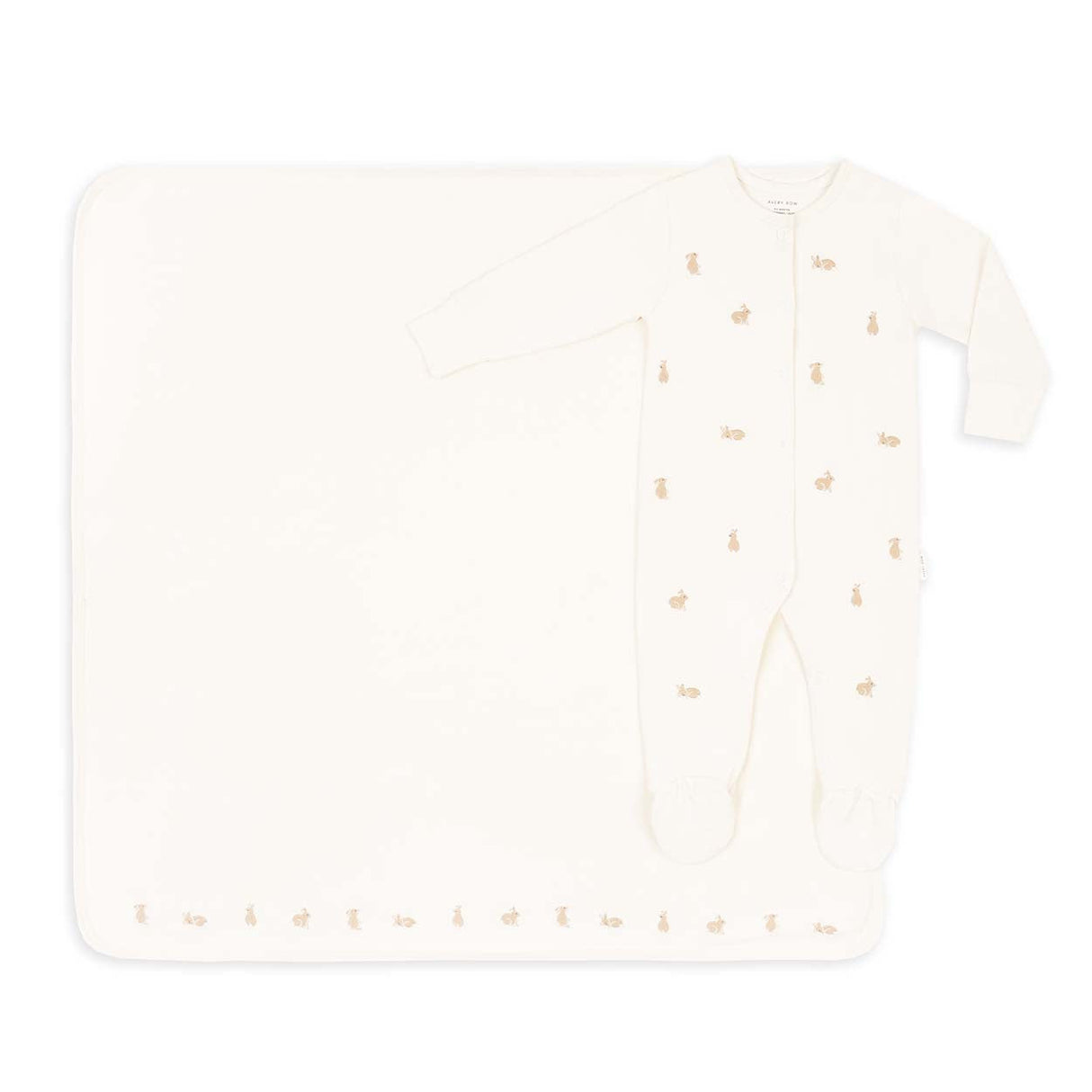 New Baby Sleepsuit and Blanket Gift Set - Bunny