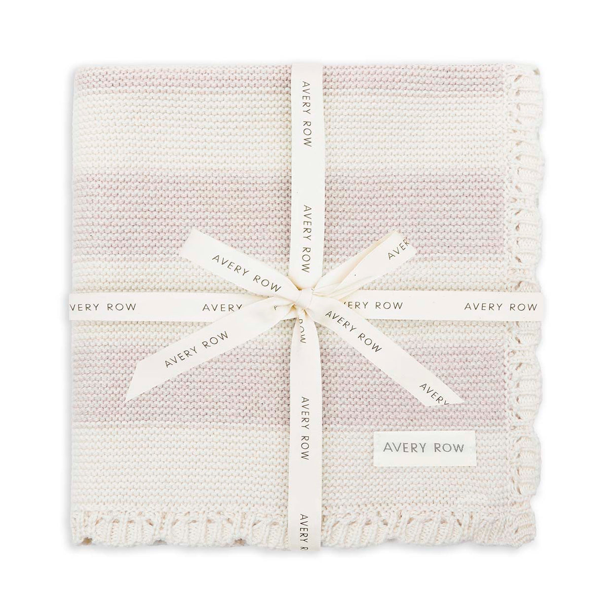 Stripe Knit Blanket - Oat Melange