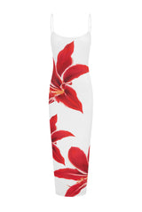B BY RUNAWAY DEIA MIDI DRESS - CRIMSON LILY