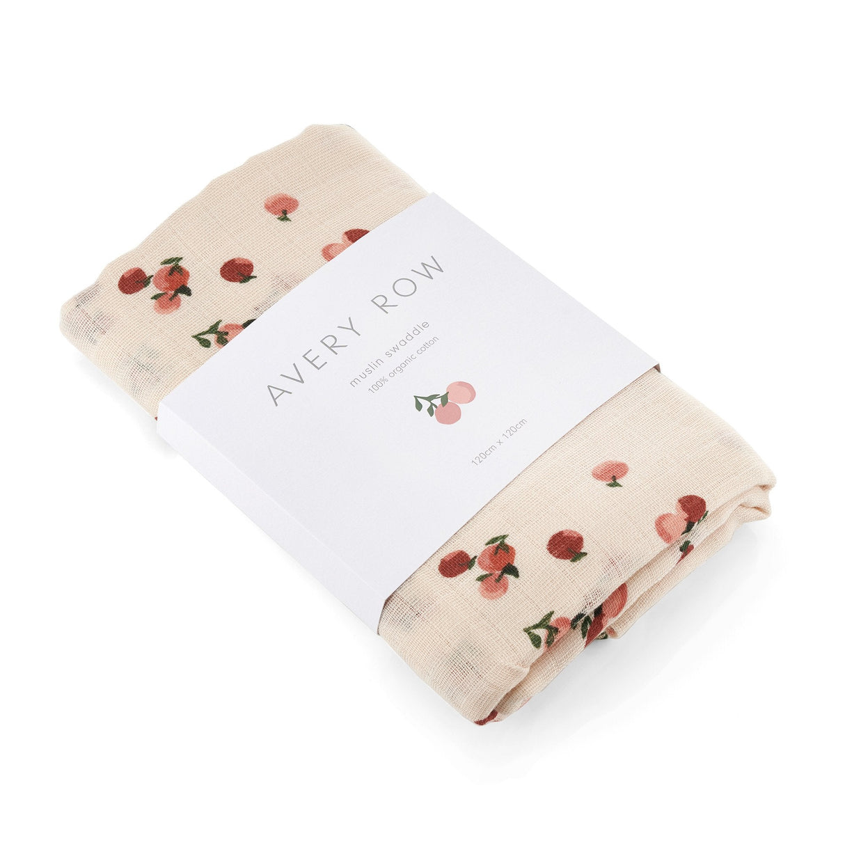 Organic Baby Muslin Swaddle - Peaches