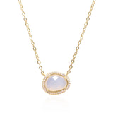 Bianca Moonstone Pendant Necklace | 14K Gold Plated