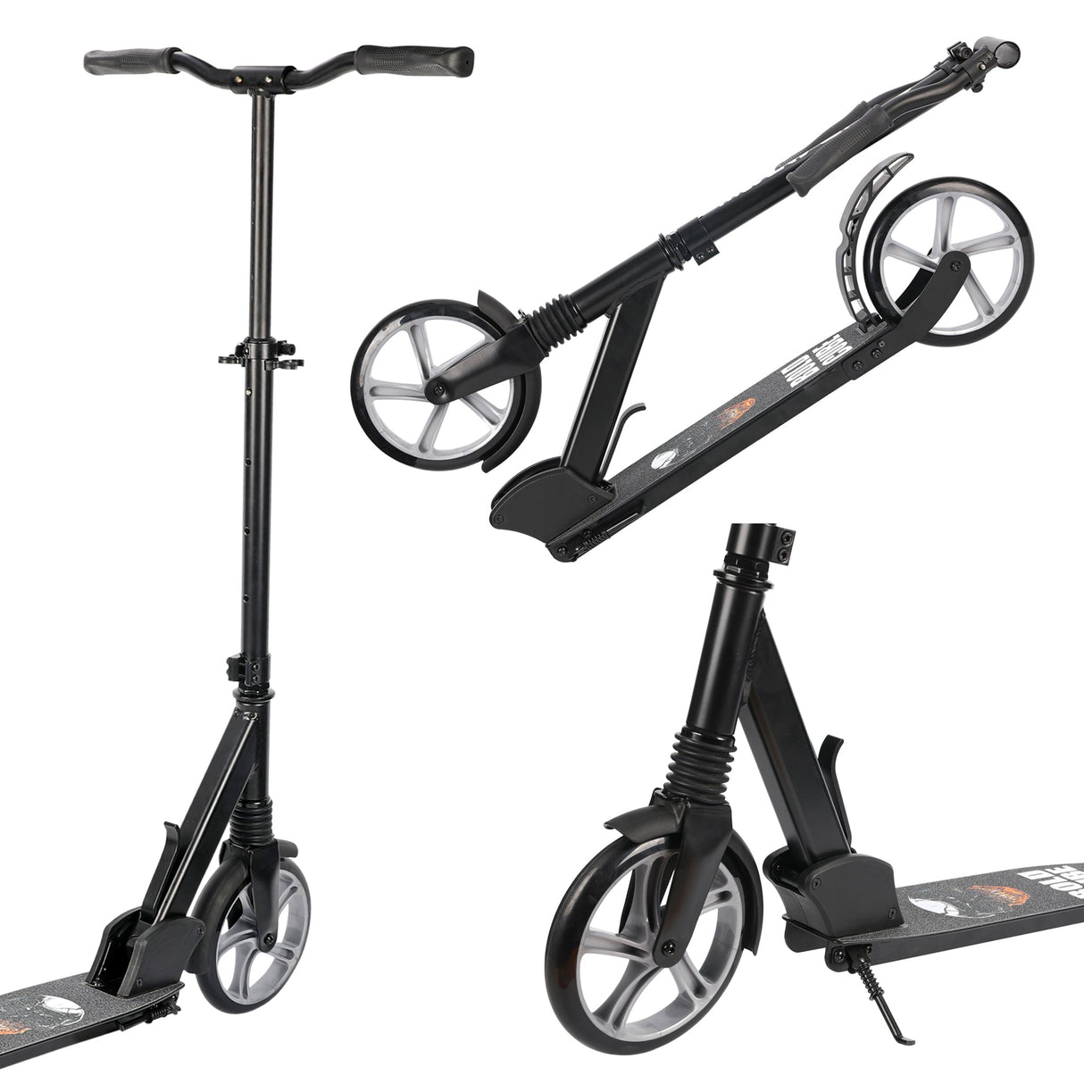 Black - Big 2 Wheel Scooter