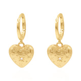 Blythe Bubble Heart Huggies | 18k Gold Plated