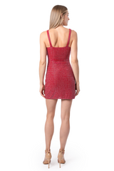 Butterfly Hand-Beaded Embellished Mini Dress