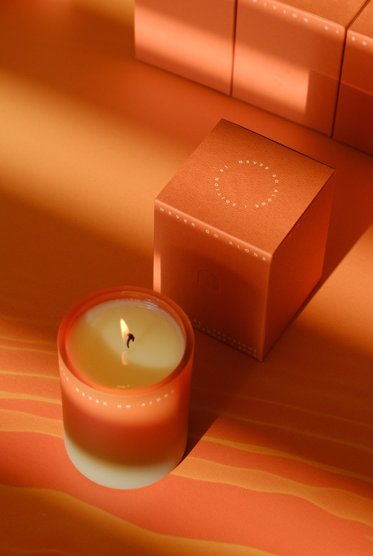 Never Go Alone Sandstone Candle