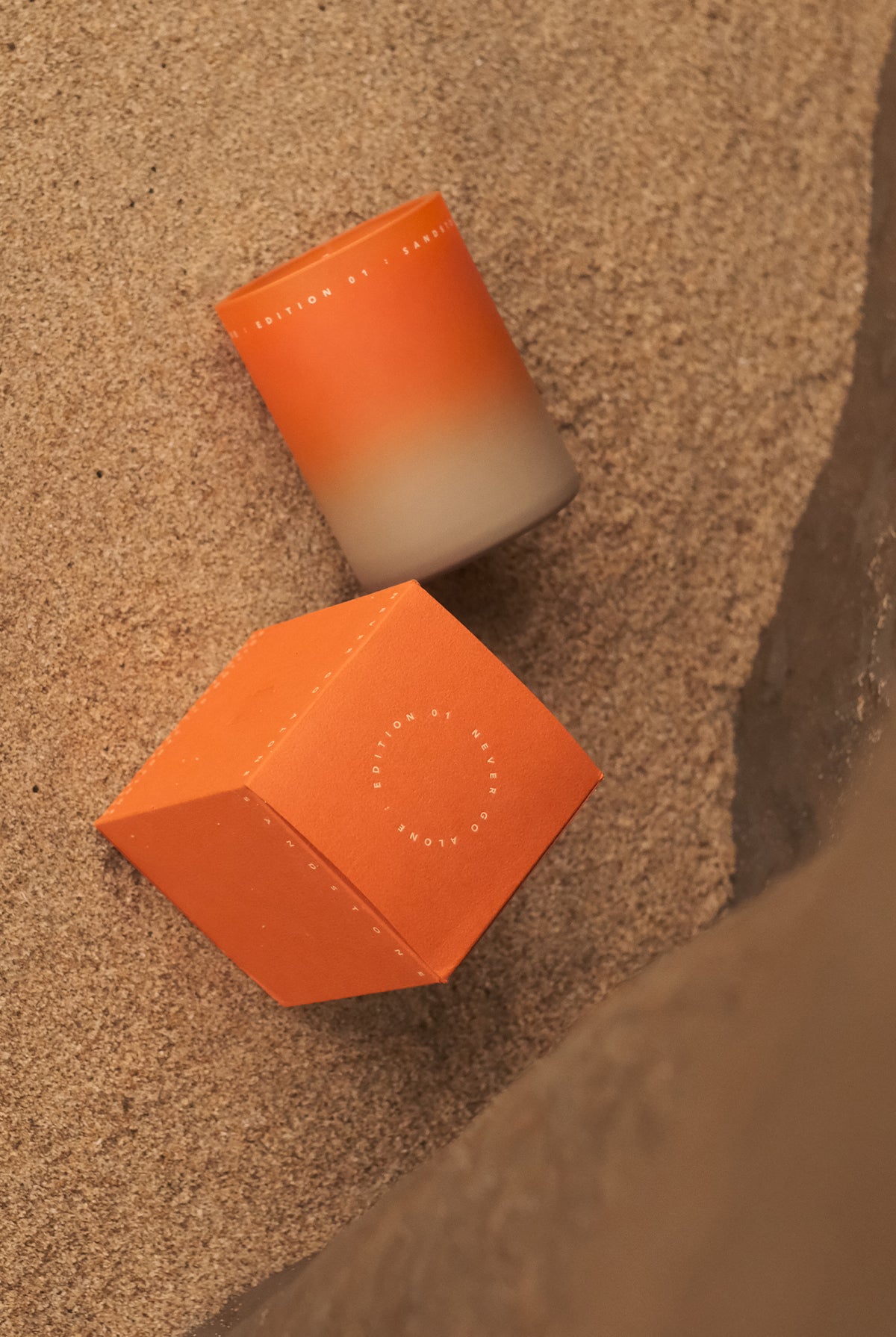 Never Go Alone Sandstone Candle