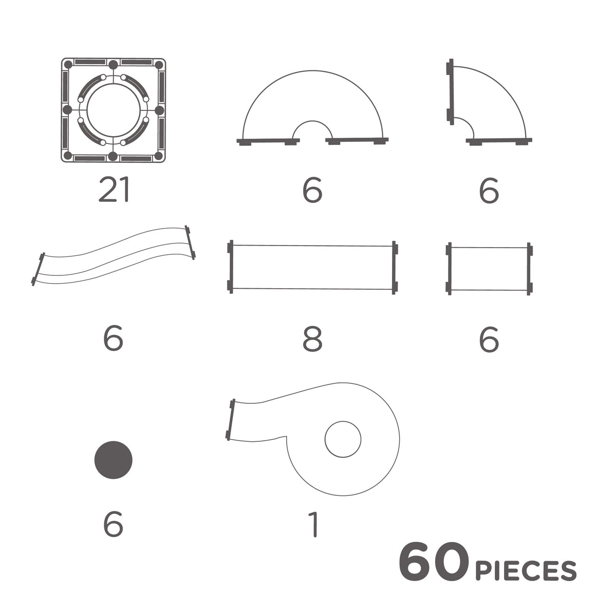 Ball Run Compact Pack Intense - 60 Pieces