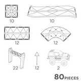 Large Race Track Pastel - 80 Pieces