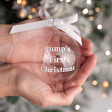 Bump's First Christmas Glass Bauble