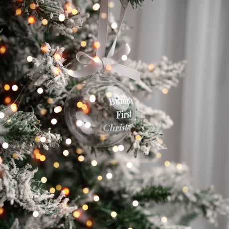 Bump's First Christmas Glass Bauble