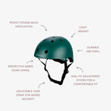 Kids Helmet- Matte Green
