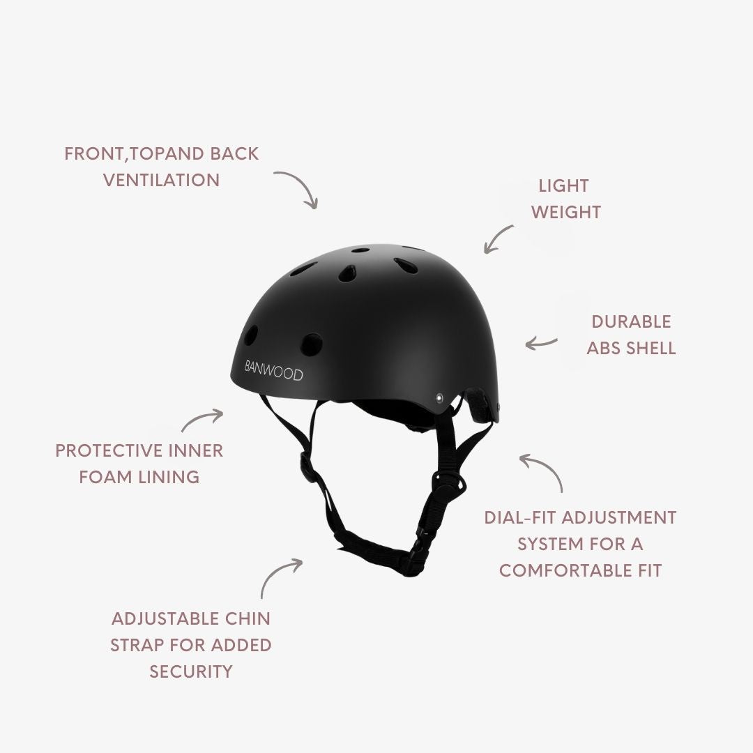 Kids Helmet - Matte Black