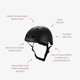Kids Helmet - Matte Black