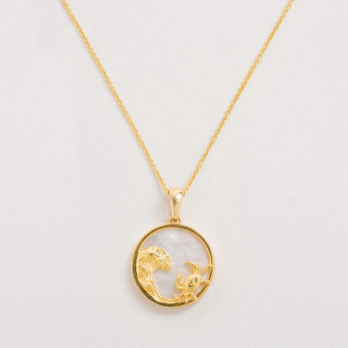 Cancer, Gold Zodiac Necklace