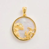 Cancer, Gold Zodiac Pendant
