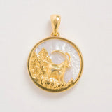 Capricorn, Gold Zodiac Pendant