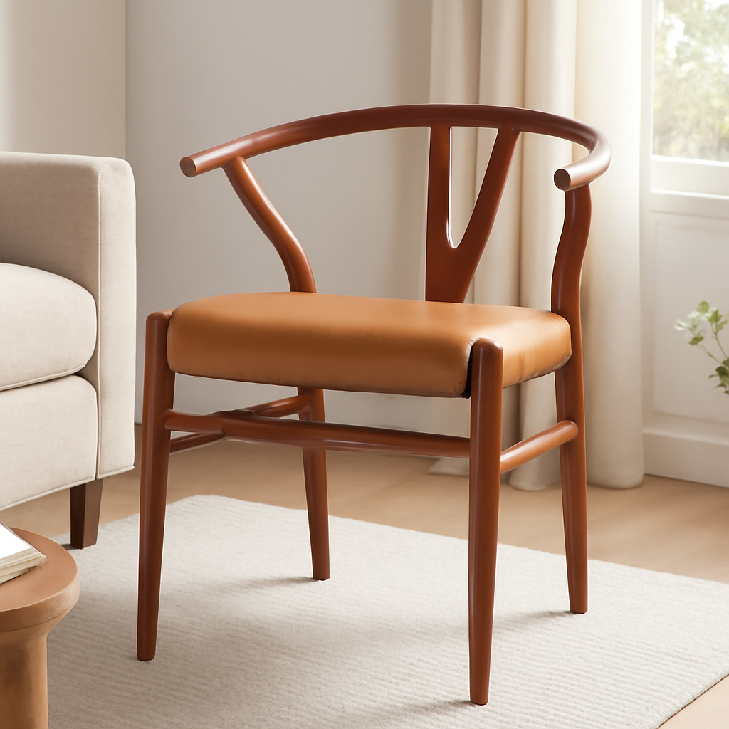 Kendari Cow Camel Leather Chair