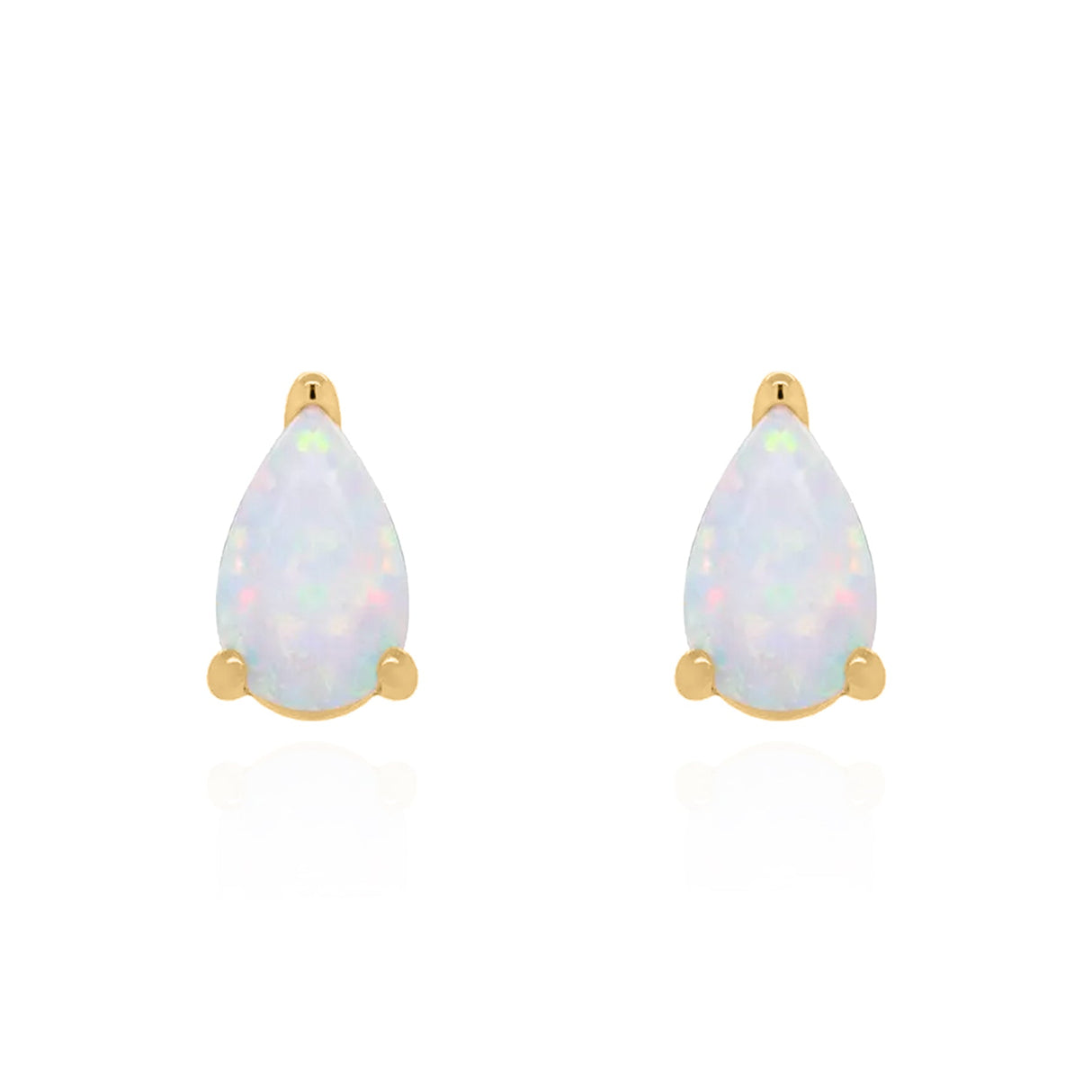 Clara Opal Stud Earrings | 18k Gold Plated