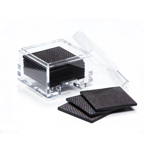 Coastbox Clear - Faux Boa Charcoal