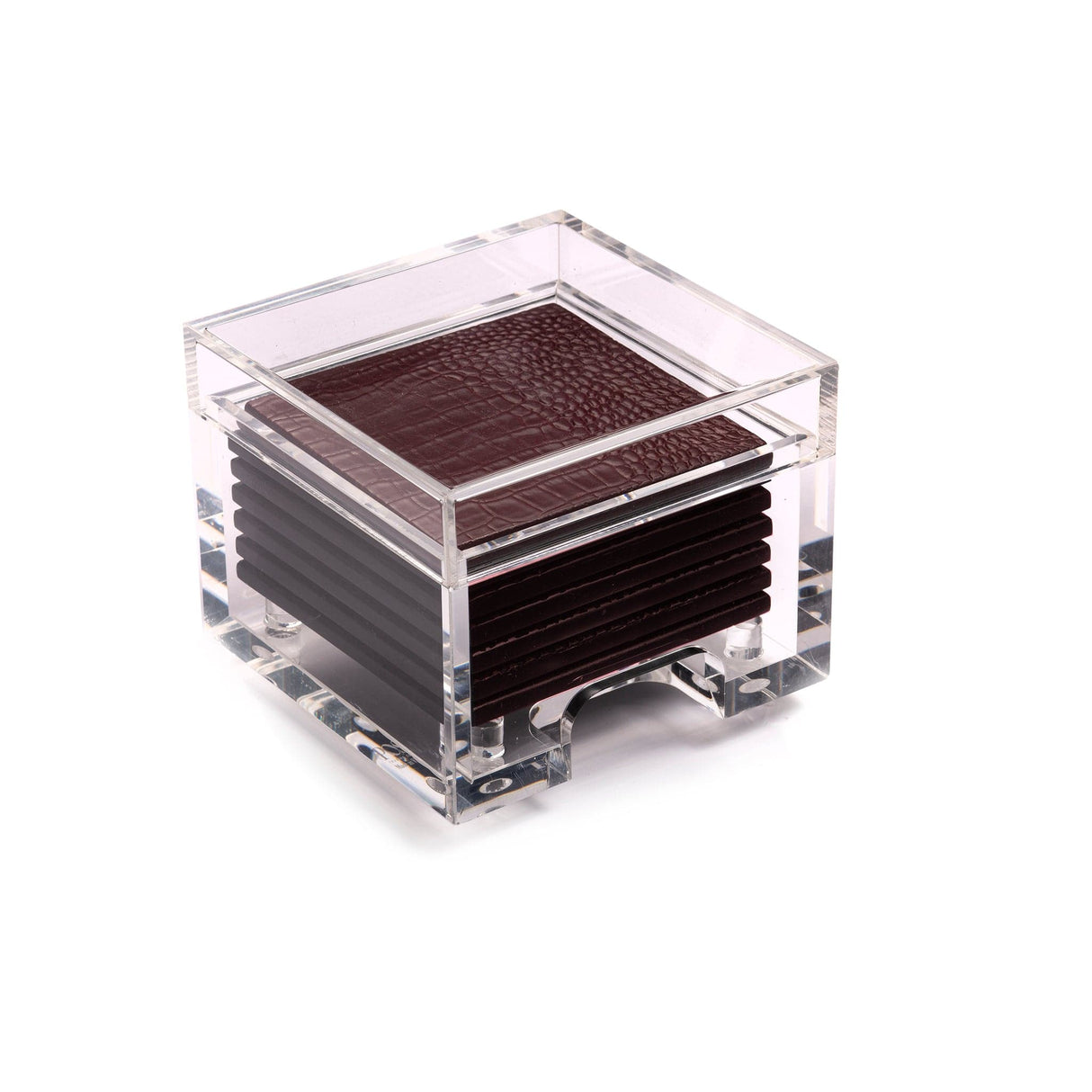 Coastbox Clear - Faux Python Burgundy