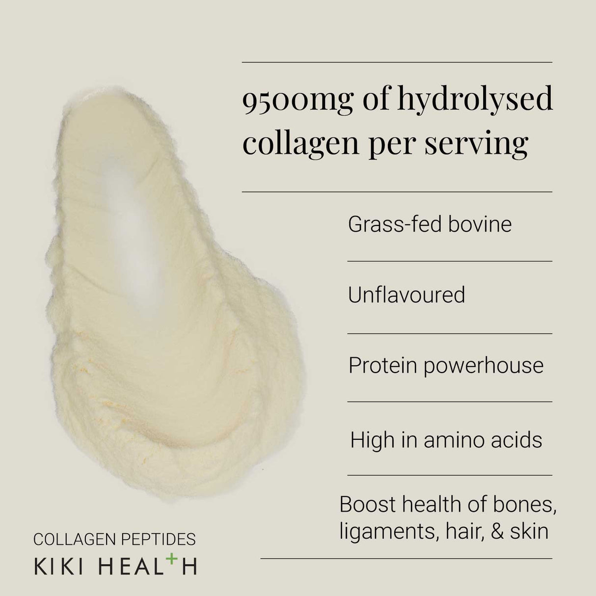 Kiki Health Bovine Collagen Peptides Powder - 200g