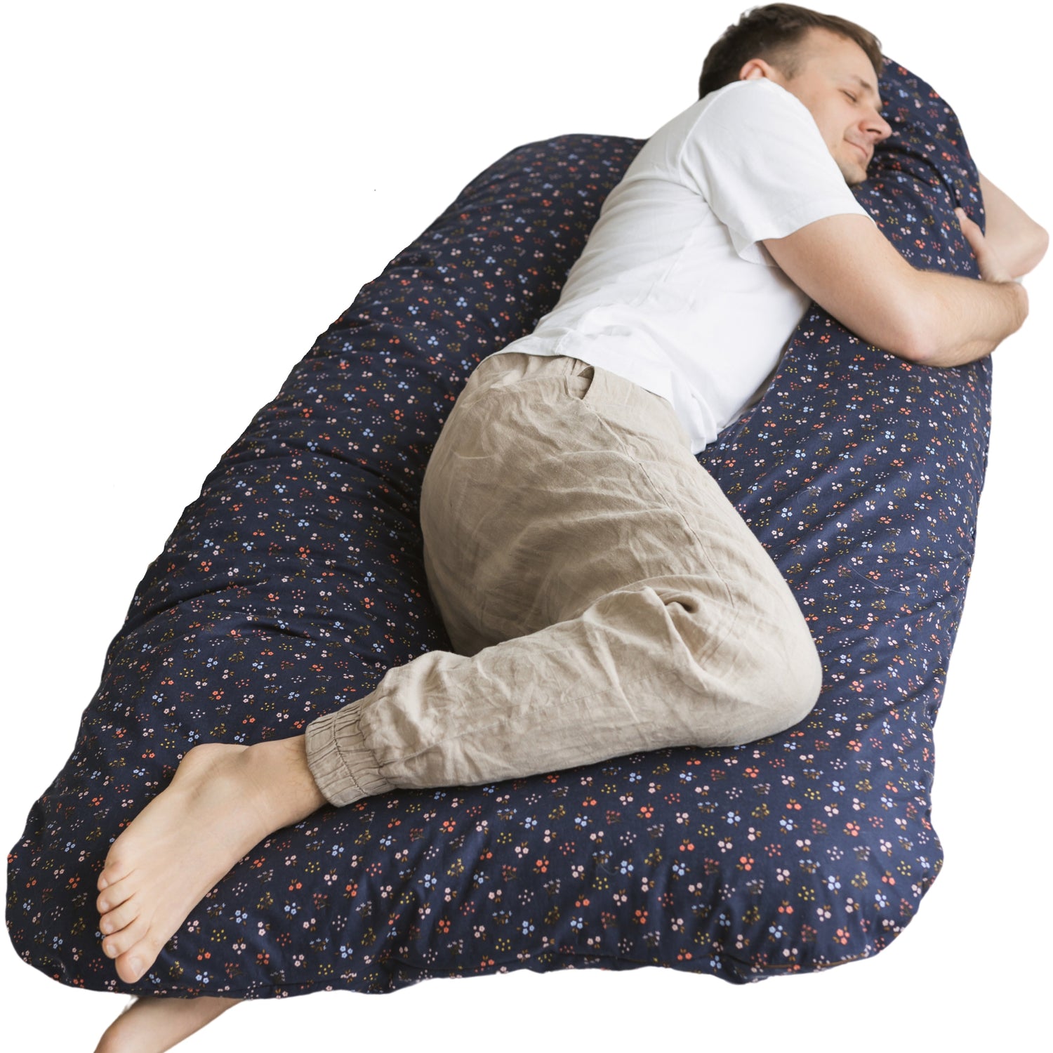 MINICAMP Comfort Pillow for Men and Women with Organic Cover in Navy Blue | Kapok or PES Filling