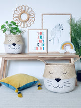 White Bottom Cat Whiskers Basket - Extra Large