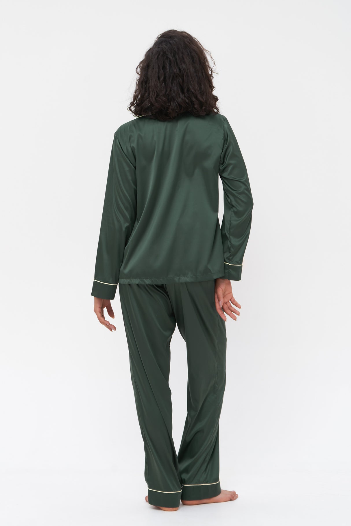 Green Satin Pyjamas