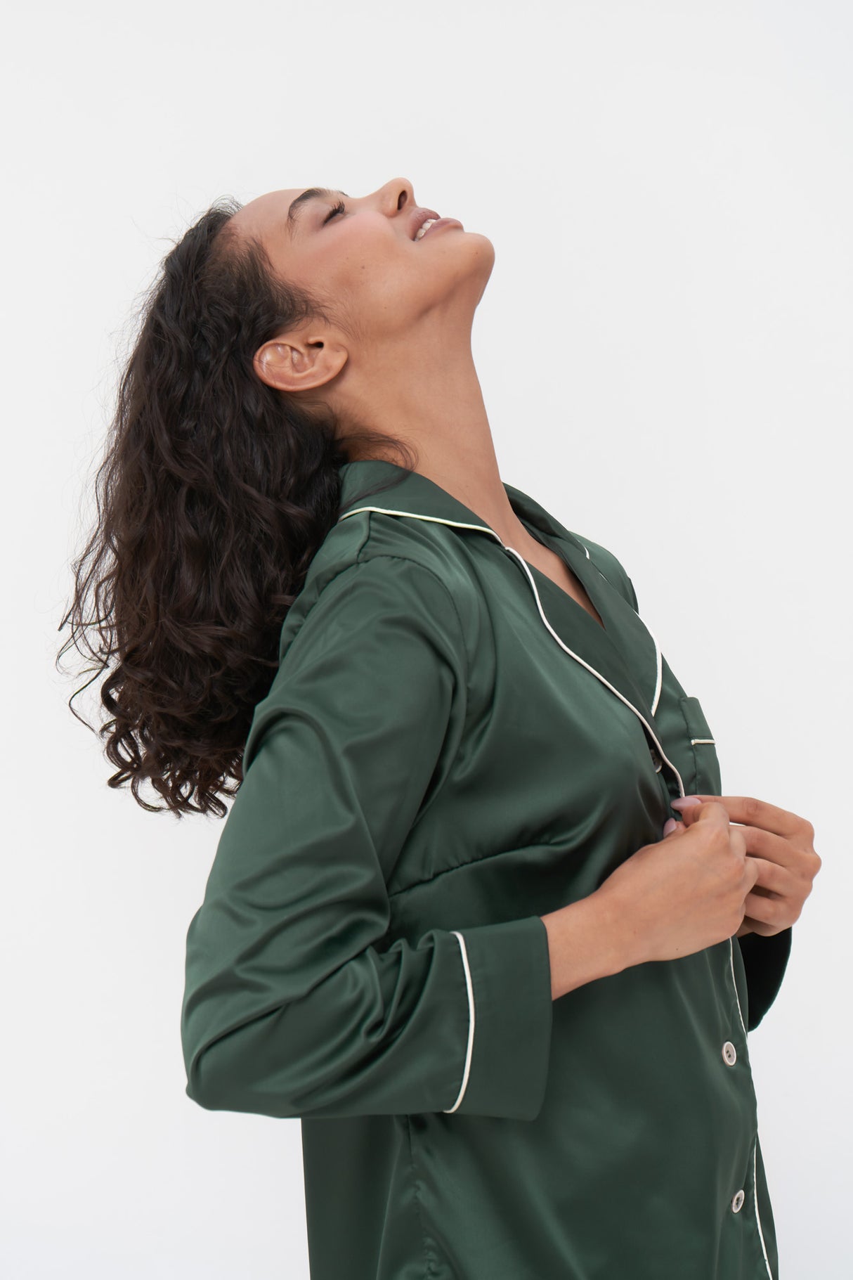 Green Satin Pyjamas