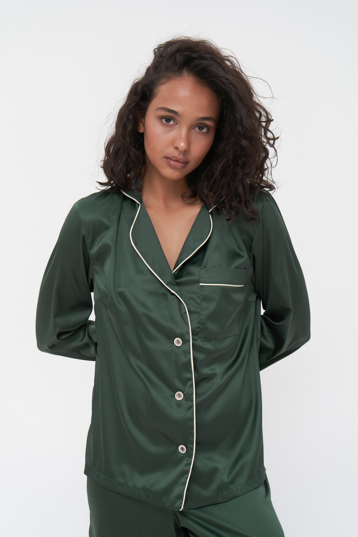 Green Satin Pyjamas