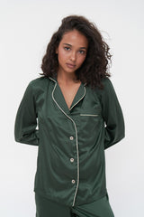 Green Satin Pyjamas