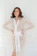 See Through Lace Dressing Gown