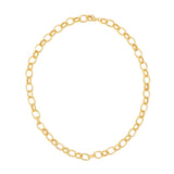 Oval  Hammered Link  Necklace