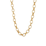 Oval  Hammered Link  Necklace