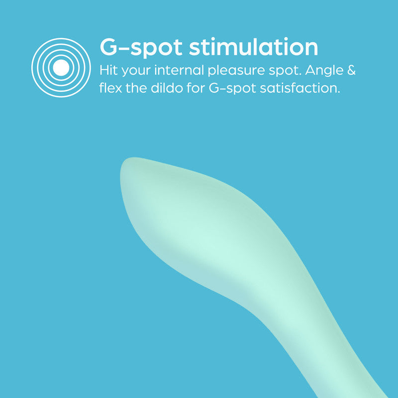 So Divine Discreet Silicone G-Spot Dildo Aqua