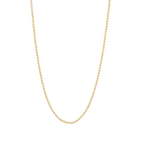 Beaded Chain Necklace Gold 17"