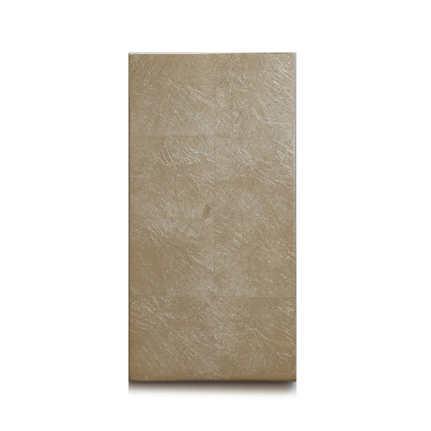 Silver Leaf Double Coaster - Chic Matte Champagne