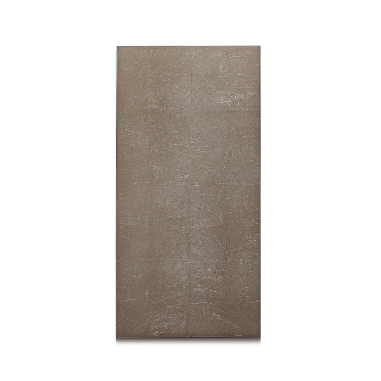 Silver Leaf Double Coaster - Chic Matte Taupe