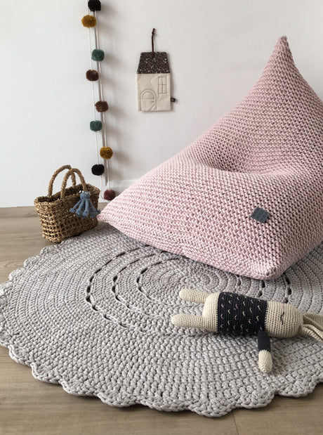 Knitted Bean Bag KIDS | PALE PINK