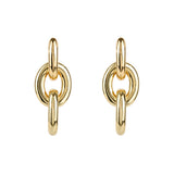Triple Gold Hoop Drop Earrings