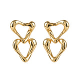 Heart Drop Statement Earrings
