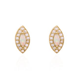 Eloise Opal Stud Earrings | 18K Gold Plated