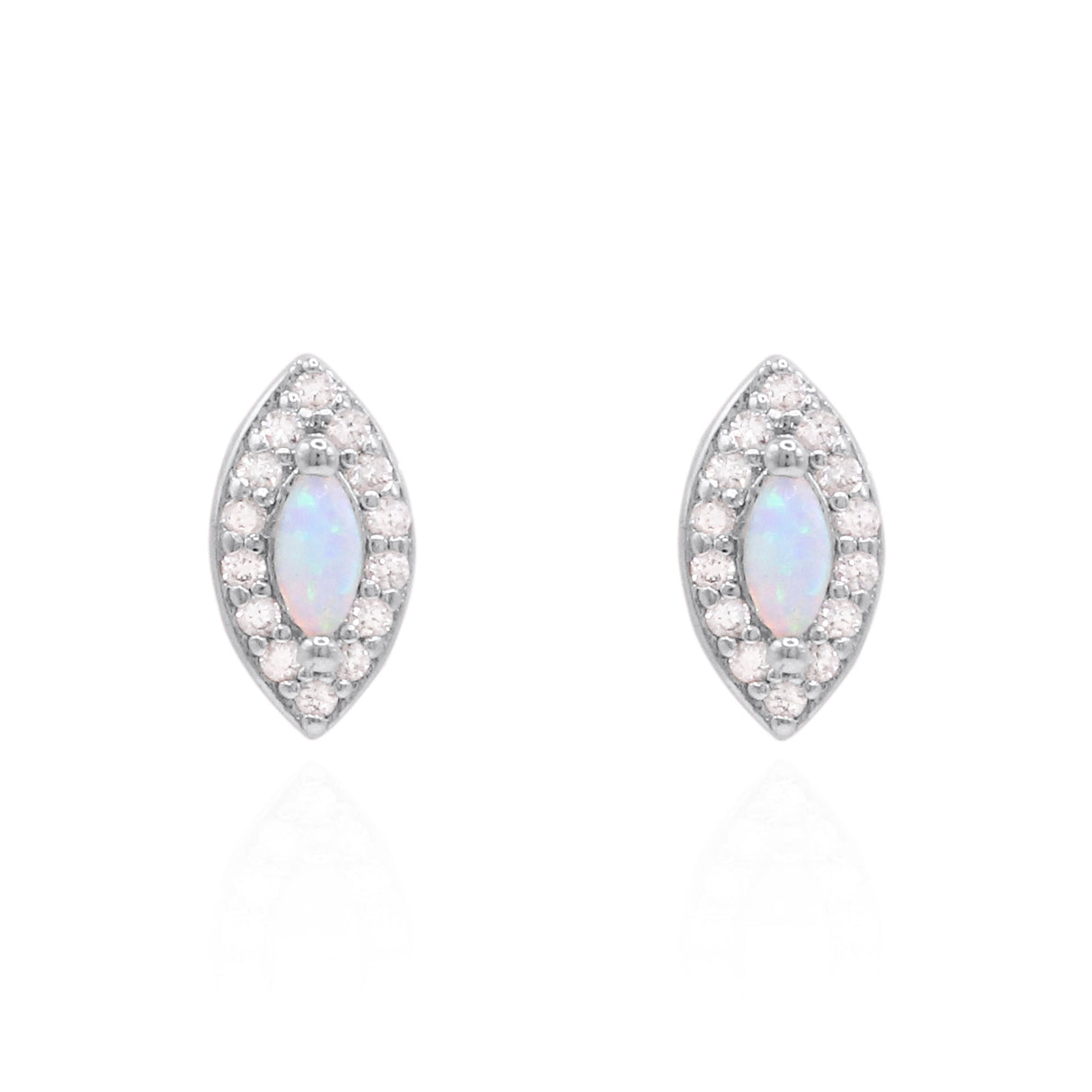 Eloise Opal Stud Earrings | 925 Silver Plated
