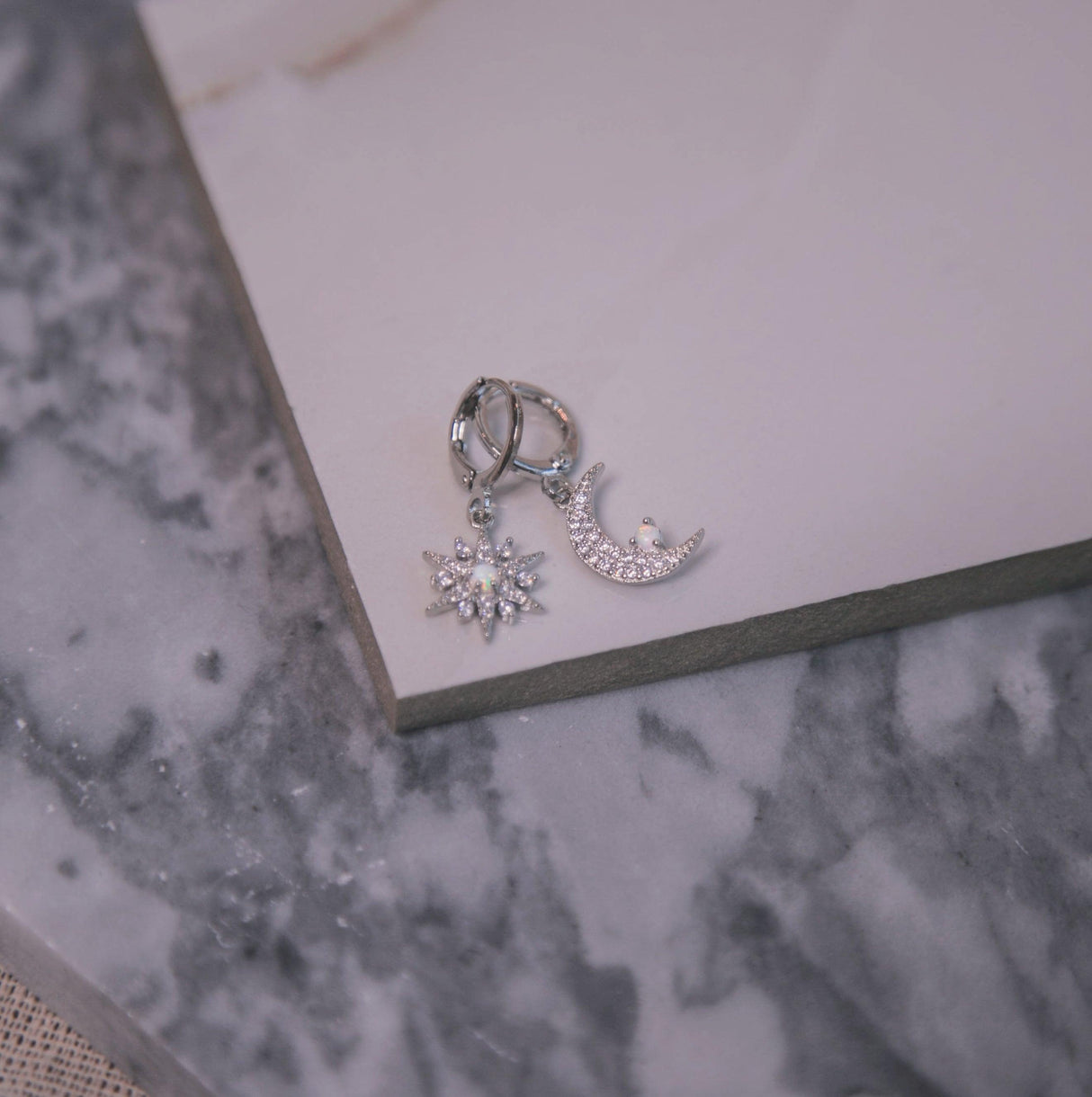 Esmae Moon & Star Earrings | 925 Silver Plated