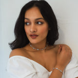 Margot Sparkling Star Choker | Silver Plated