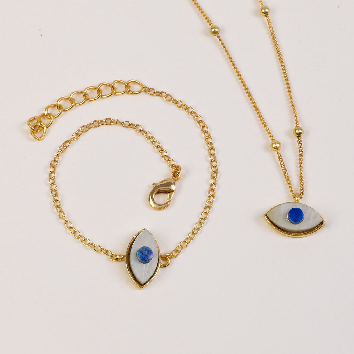 Evil Eye Mother of Pearl Jewellery Set