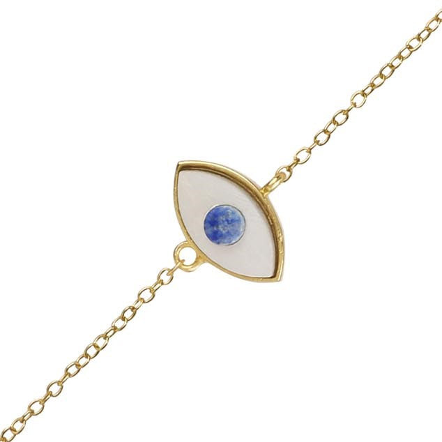 Evil Eye Bracelet Mother of Pearl